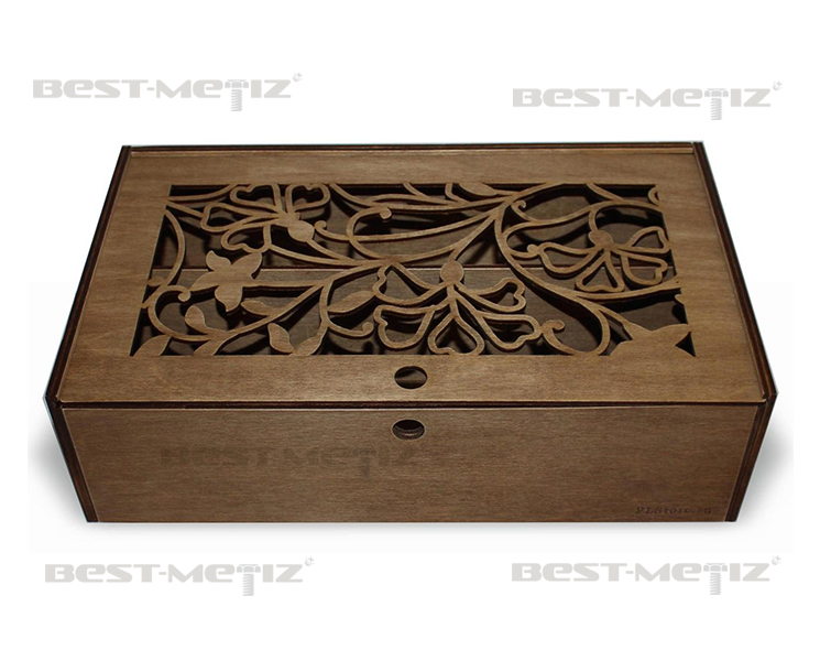 подарочный деревянный ящик с резной крышкой