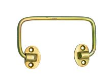 Ручка откидная облегченная на скобах 102х65, желтый цинк  от магазина "Крепёж и метизы"