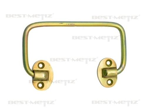 Ручка откидная облегченная на скобах 102х65, желтый цинк  от магазина "Крепёж и метизы"