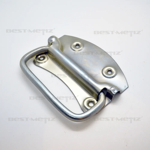 Ручка откидная с пуклей 140х129 мм, оцинкованная сталь  от магазина "Крепёж и метизы" фото 3