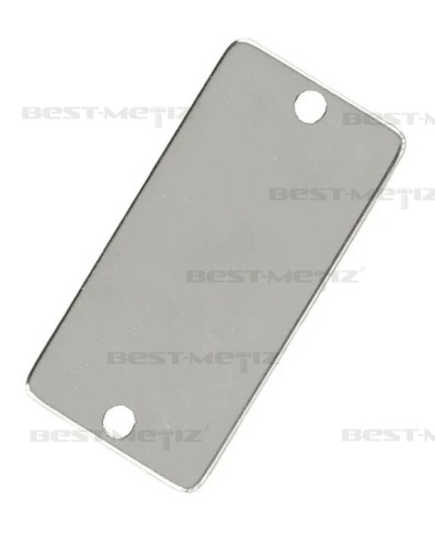 Пластина 58x29мм, с 2 отверстиями, нержавеющая сталь  от магазина "Крепёж и метизы"