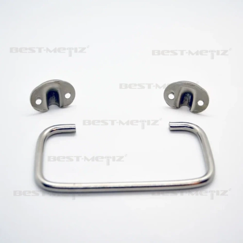 Ручка откидная облегченная на скобах 102х65, никель  от магазина "Крепёж и метизы" фото 3