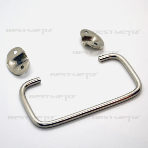 Ручка откидная облегченная на скобах 102х65, никель  от магазина "Крепёж и метизы" фото 2