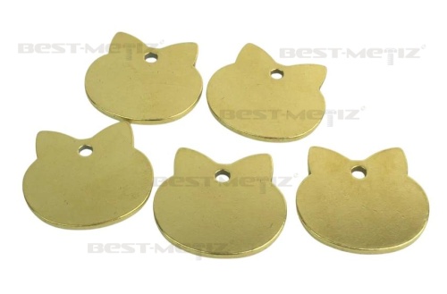 Котик 22x23 мм,с 1 отверстием, латунь  от магазина "Крепёж и метизы" фото 3