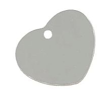 Сердечко 28х23 мм,с 1 отверстием, нержавеющая сталь  от магазина "Крепёж и метизы"