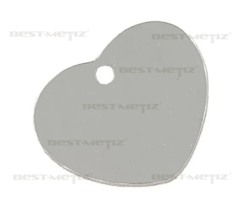 Сердечко 28х23 мм,с 1 отверстием, нержавеющая сталь  от магазина "Крепёж и метизы"