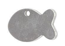 Рыбка 38х24мм, с 1 отверстием, нержавеющая сталь  от магазина "Крепёж и метизы"