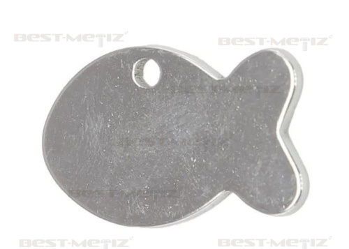 Рыбка 38х24мм, с 1 отверстием, нержавеющая сталь  от магазина "Крепёж и метизы"