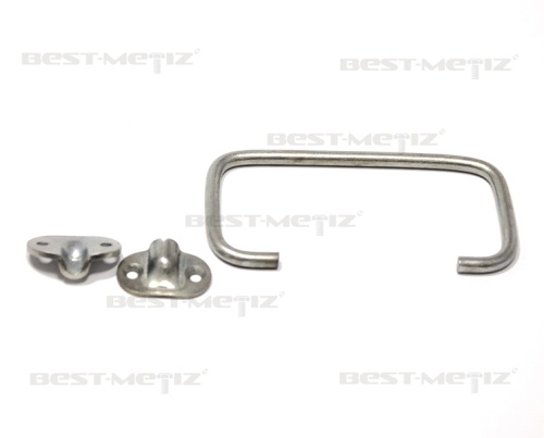 Ручка откидная облегченная на скобах L-90, оцинкованная сталь фото 2