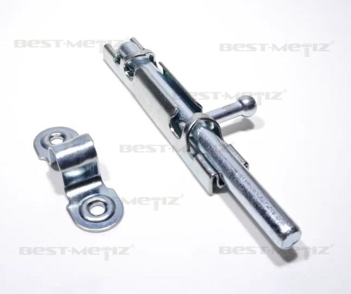 Шпингалет с ответной частью L=104, оцинкованная сталь фото 2