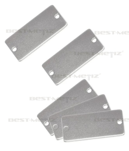 Пластина 58x29мм, с 2 отверстиями, нержавеющая сталь  от магазина "Крепёж и метизы" фото 3