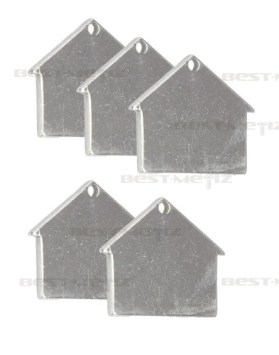 Домик 32x28 мм, с 1 отверстием, нержавеющая сталь  от магазина "Крепёж и метизы" фото 3