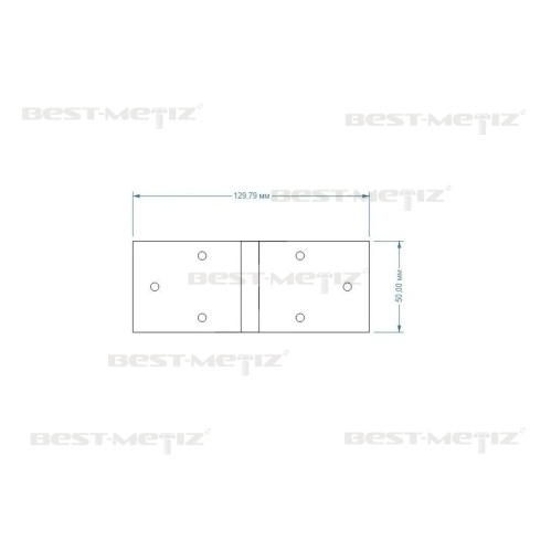 Петля прямоугольная, 130х50 мм, нержавеющая сталь  от магазина "Крепёж и метизы" фото 2