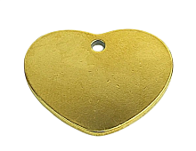 Сердце 28х23 мм, с 1 отверстием, латунь  от магазина "Крепёж и метизы"