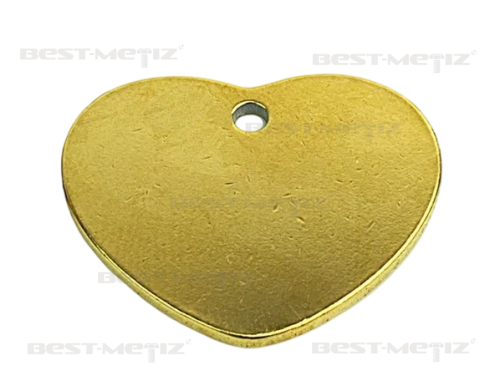 Сердце 28х23 мм, с 1 отверстием, латунь  от магазина "Крепёж и метизы"