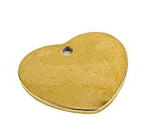 Сердце 35x29 мм, с 1 отверстием, латунь   от магазина "Крепёж и метизы"