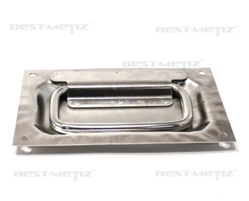 Ручка потайная L-150, нержавеющая сталь, хим. полирование  от магазина "Крепёж и метизы"