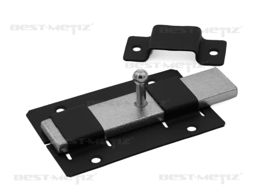 Ассортимент фурнитуры шпингалет задвижка l-145 мм, черный фото 4 Шпингалет задвижка L-145 мм, черный от магазина "Best-Metiz" фото 4