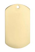 Жетон под золото 50x28, с 1 отверстием, нержавеющая полированная сталь  от магазина "Крепёж и метизы"