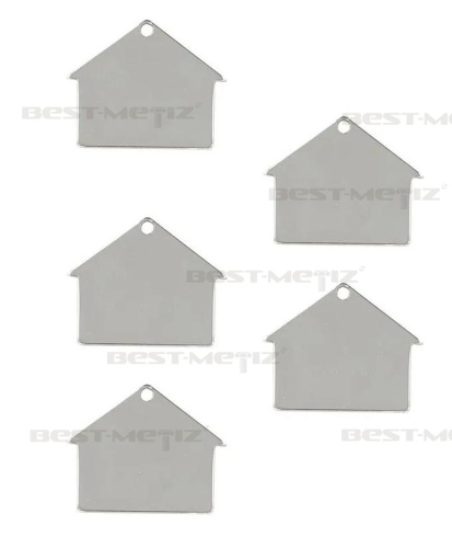 Домик 32x28 мм, с 1 отверстием, нержавеющая сталь  от магазина "Крепёж и метизы" фото 4