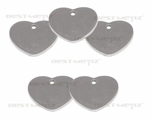 Сердце 35x29мм, с 1 отверстием, нержавеющая сталь  от магазина "Крепёж и метизы" фото 3