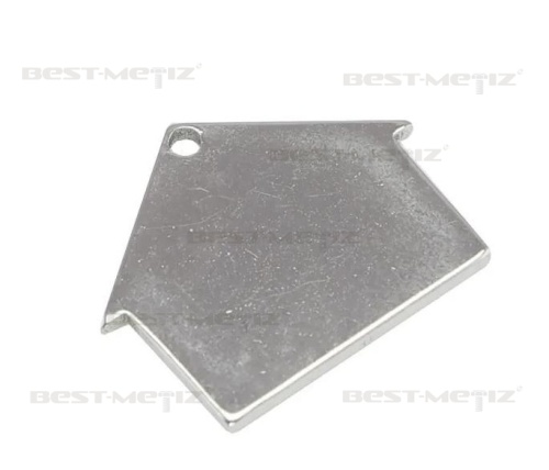 Домик 32x28 мм, с 1 отверстием, нержавеющая сталь  от магазина "Крепёж и метизы"