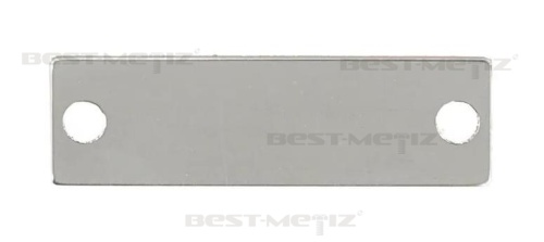 Пластина 50x15 мм, с 2 отверстиями, нержавеющая сталь  от магазина "Крепёж и метизы"