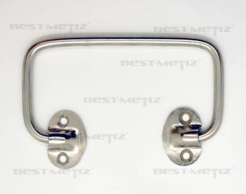 Ручка откидная облегченная на скобах 102х65, никель  от магазина "Крепёж и метизы"