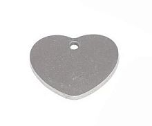 Сердце 35x29мм, с 1 отверстием, нержавеющая сталь  от магазина "Крепёж и метизы"