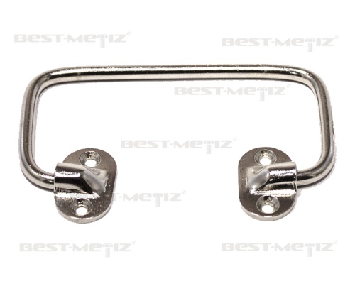 Ручка откидная облегченная на скобах L-90, никелированная сталь