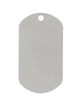 Жетон  45x25 мм, с 1 отверстием , нержавеющая сталь  от магазина "Крепёж и метизы"