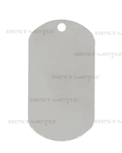 Жетон  45x25 мм, с 1 отверстием , нержавеющая сталь  от магазина "Крепёж и метизы"