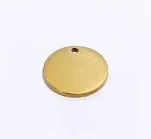 Круг D15 мм, с 1 отверстием, нержавеющая сталь  от магазина "Крепёж и метизы"