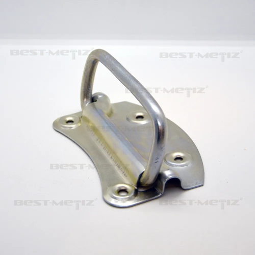 Ручка откидная с пуклей 140х129 мм, оцинкованная сталь  от магазина "Крепёж и метизы" фото 2