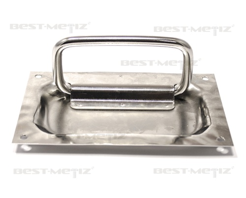 Ручка потайная L-150, нержавеющая сталь, хим. полирование  от магазина "Крепёж и метизы" фото 2