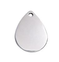 Капля 25x35 мм, с 1 отверстием, нержавеющая сталь  от магазина "Крепёж и метизы"