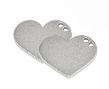 Сердце 34x28мм,с 2 отверстиями, нержавеющая сталь  от магазина "Крепёж и метизы"