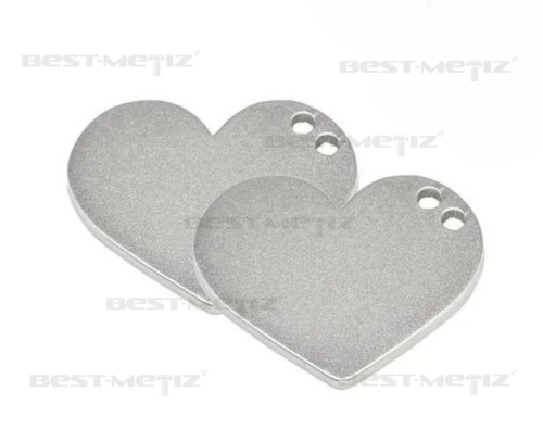 Сердце 34x28мм,с 2 отверстиями, нержавеющая сталь  от магазина "Крепёж и метизы"