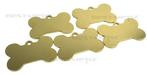 Косточка 38x25мм, с 1 отверстием, латунь  от магазина "Крепёж и метизы" фото 3