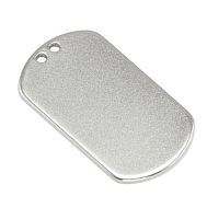 Жетон 50x28 мм c 2 отверстиями, нержавеющая сталь  от магазина "Крепёж и метизы"