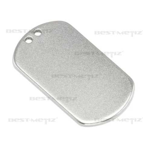 Жетон 50x28 мм c 2 отверстиями, нержавеющая сталь  от магазина "Крепёж и метизы"