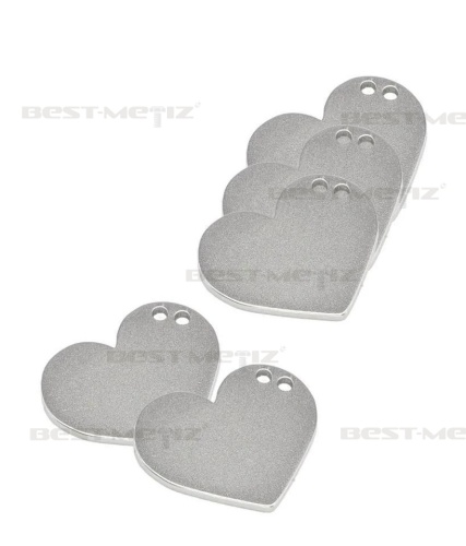 Сердце 34x28мм,с 2 отверстиями, нержавеющая сталь  от магазина "Крепёж и метизы" фото 3